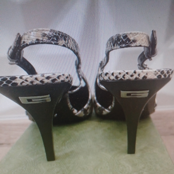 NEW! GUCCI PYTHON SNAKE PRINT SLINGBACK SHOES - Picture 3 of 5